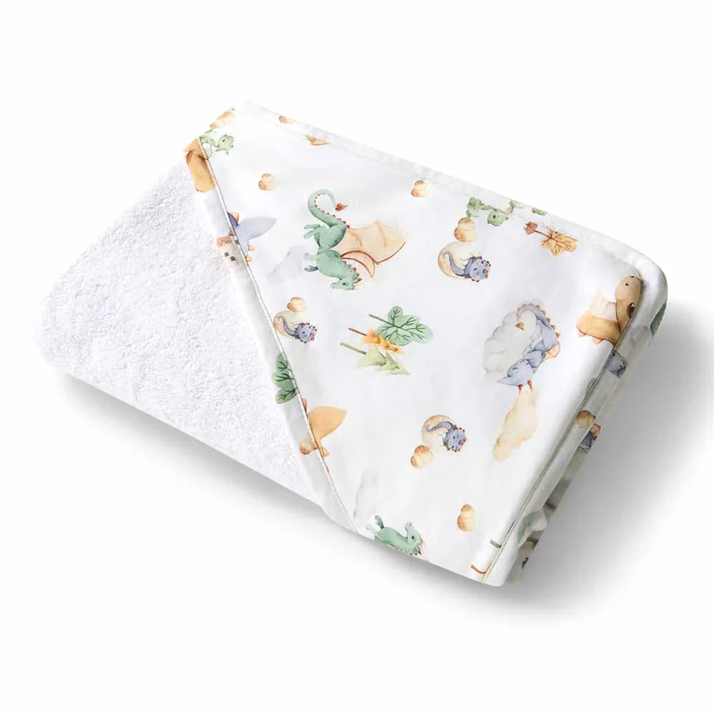 Snuggle Hunny Kids - Organic Hooded Baby Towel | Dragon - Image 2