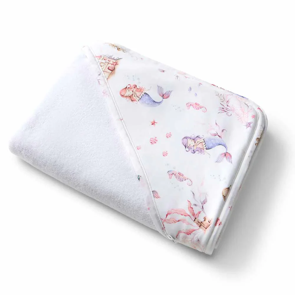 Snuggle Hunny Kids - Organic Hooded Baby Towel | Mermaid - Image 2