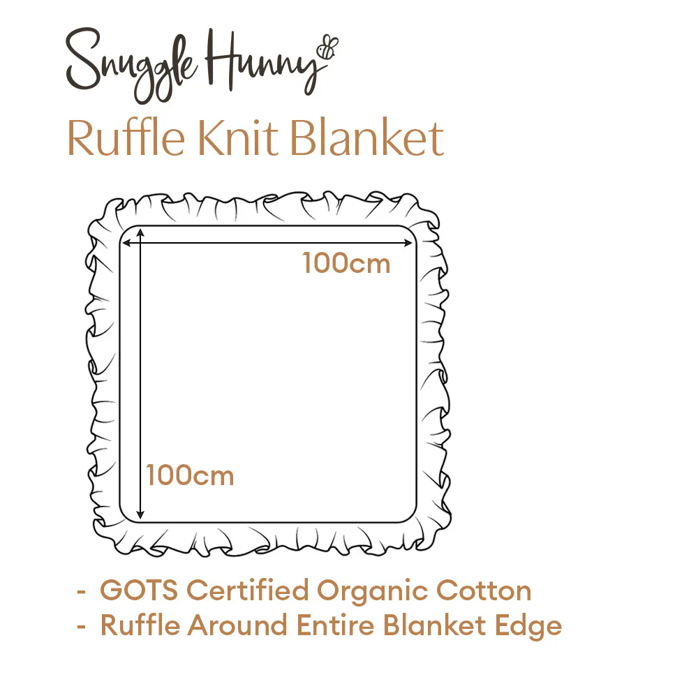 Snuggle Hunny Kids - Ruffle Knit Baby Blanket | Cream - Image 5