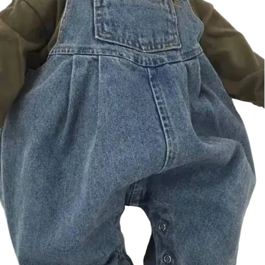 Denim Bubble Romper - Image 4
