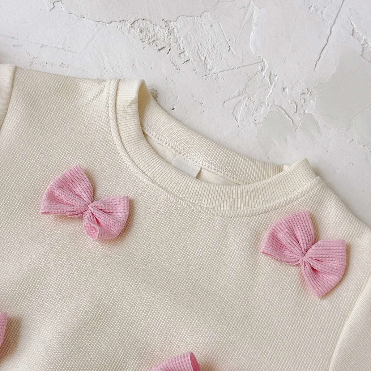 Pink Bows Jumper & Matching Flares Set - Image 3