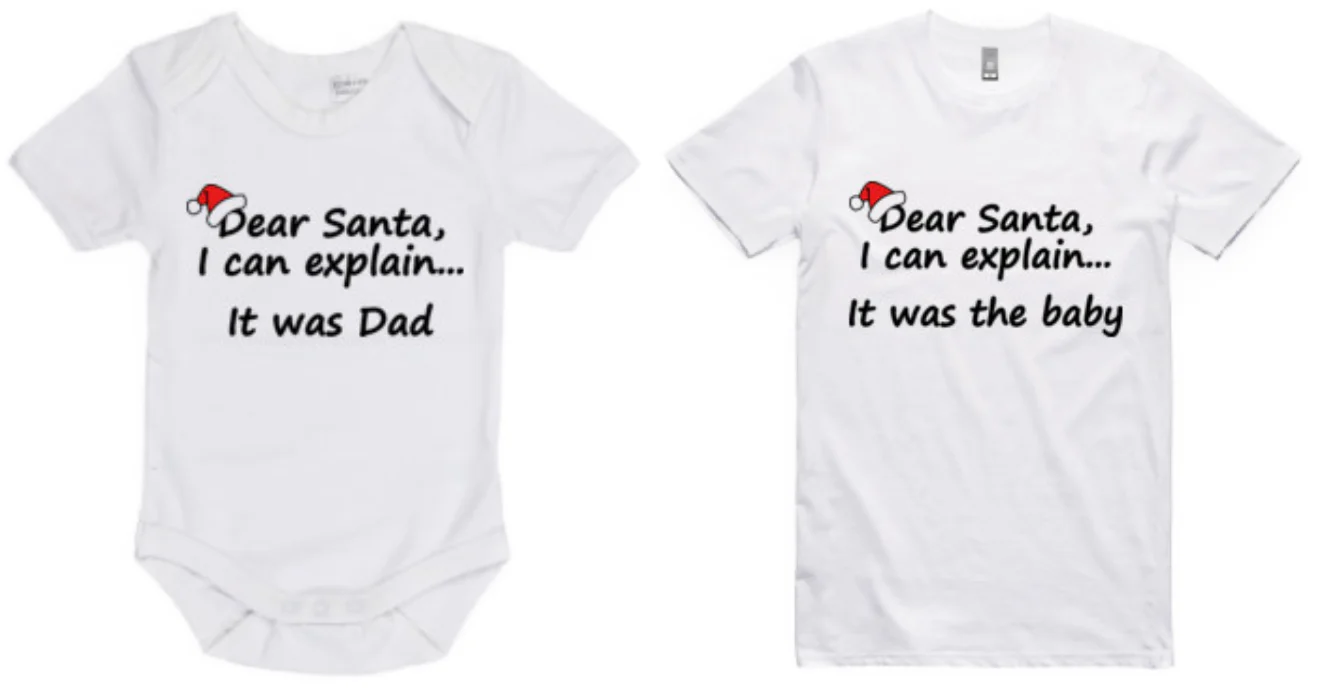 The Dad Squad - LIMITED EDITION CHRISTMAS Adult T-Shirt & Baby Onesie Set