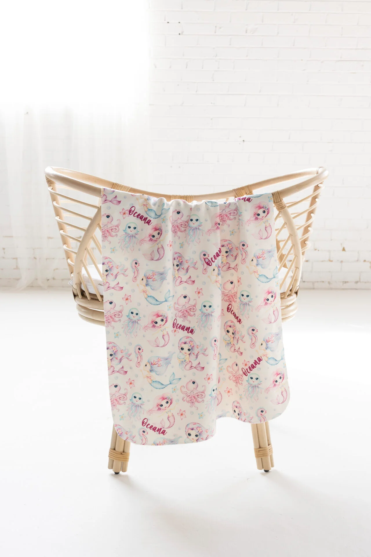 Timber Tinkers - Kids Blanket | Pink Mermaid - Image 3