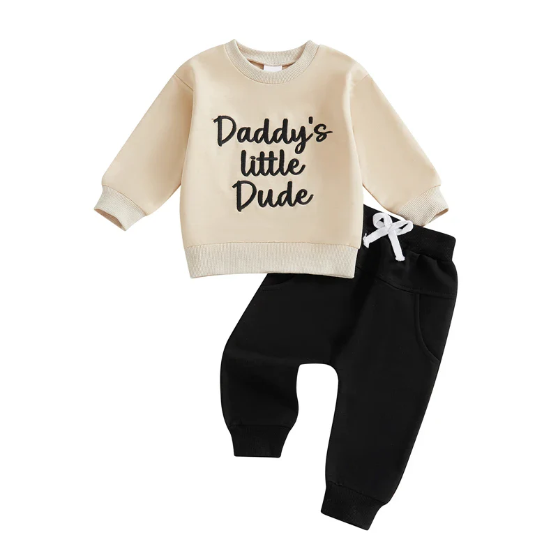 Daddy's Little Dude Tracksuit Set | Brown or Black - Image 2