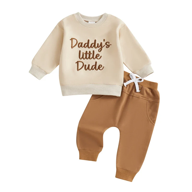 Daddy's Little Dude Tracksuit Set | Brown or Black - Image 3