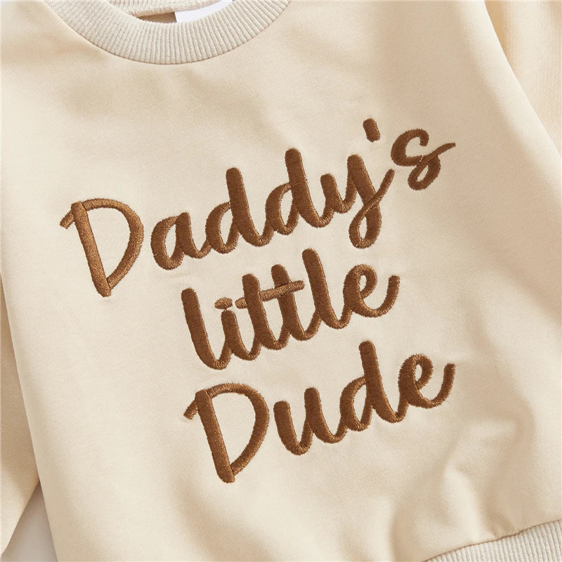 Daddy's Little Dude Tracksuit Set | Brown or Black - Image 4