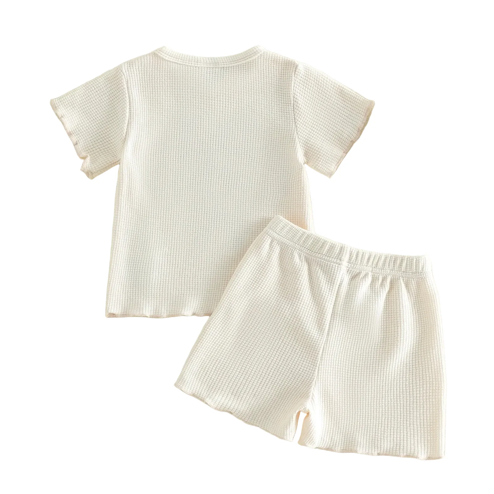Mama's Girl Waffle Bow Set | Cream - Image 3