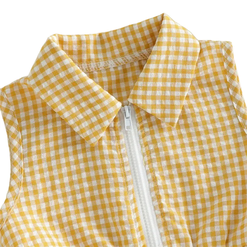 Maya Gingham Dress | Yellow - Image 4