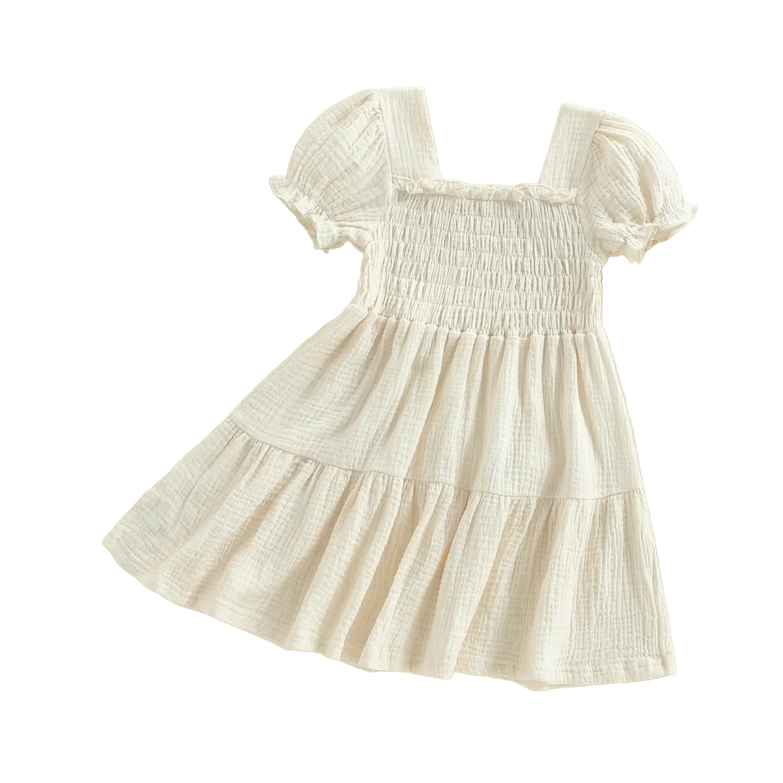 Arabella Shirred Dress | Ivory - Image 2