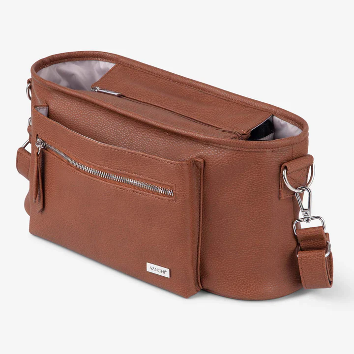 VANCHI - Pram Caddy | Pebbled Tan - Image 3