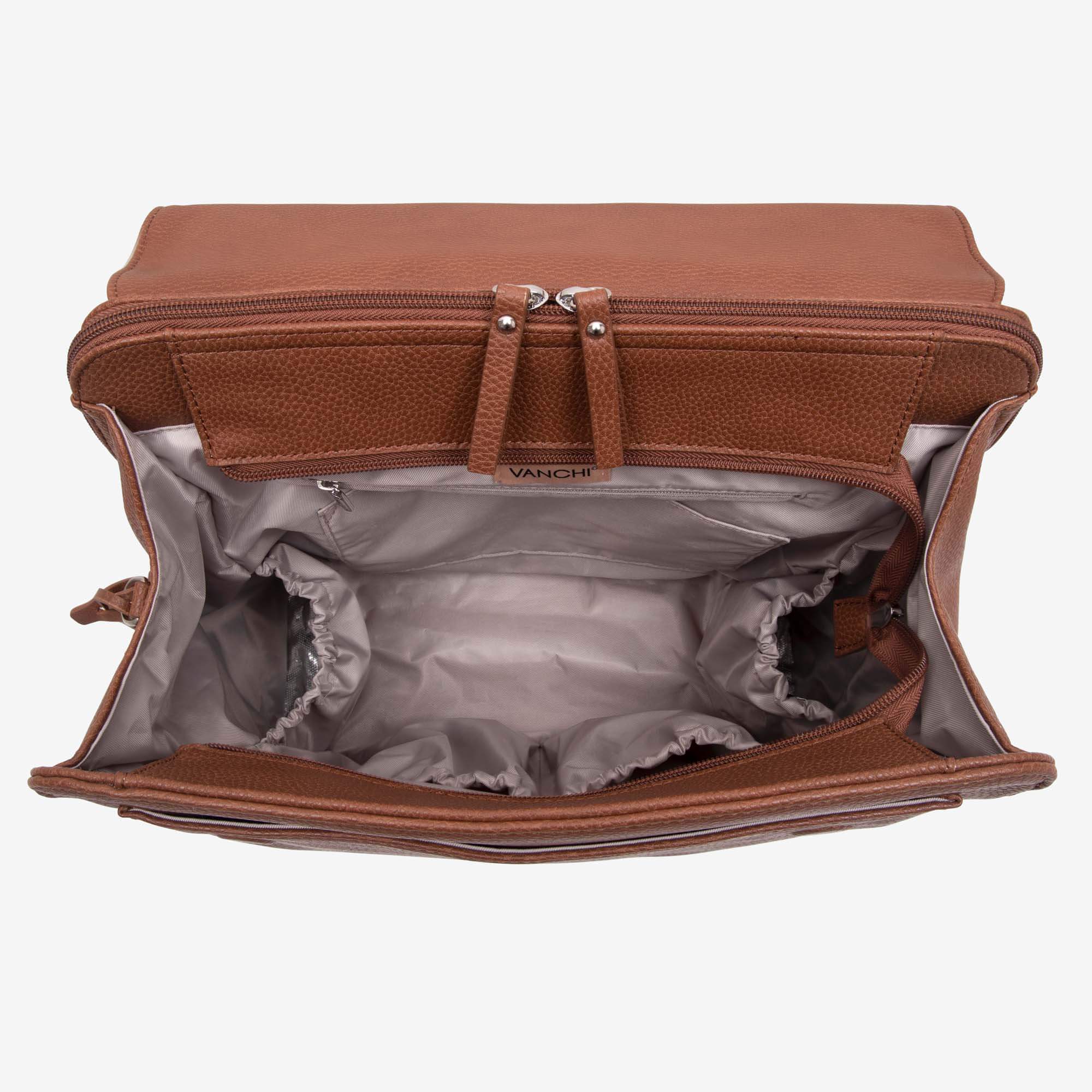 VANCHI - The Emmy Backpack Nappy Bag | Tan - Image 4