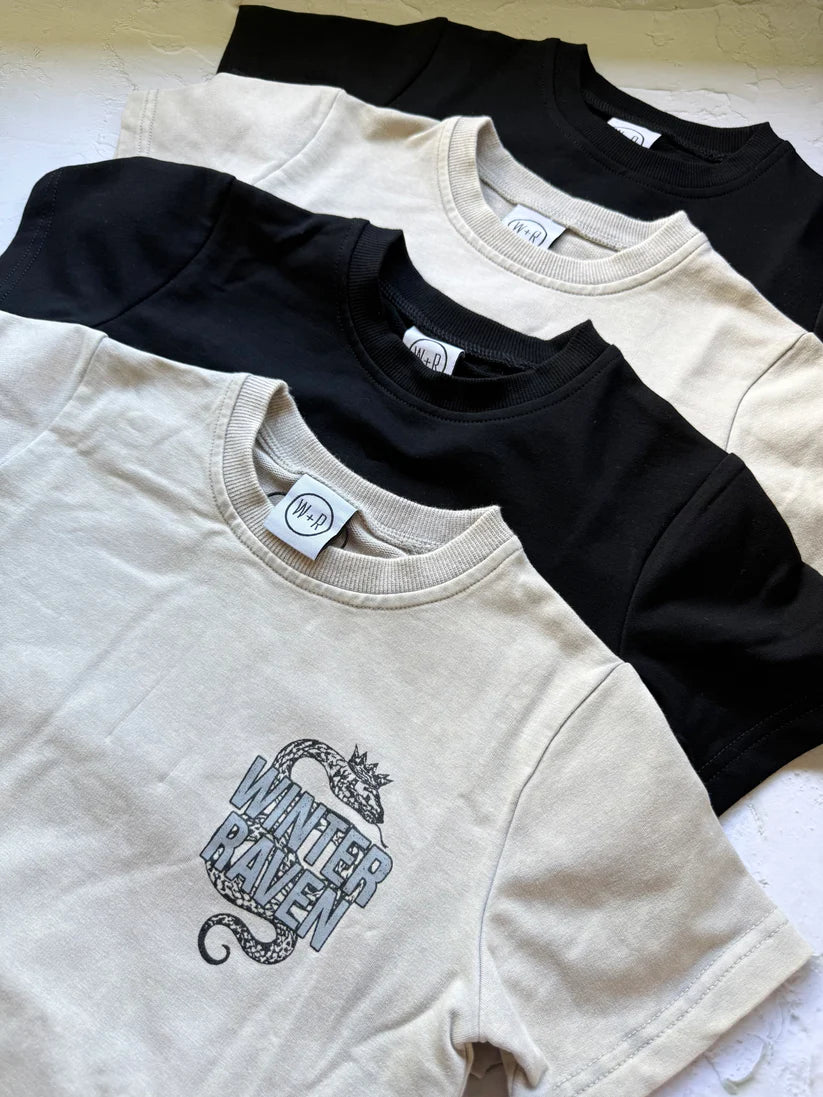 Winter and Raven - Crowned Coil Tee - Image 3