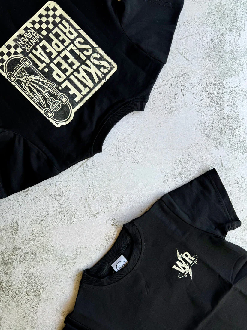 Winter and Raven - Skate Sleep Repeat Tee - Image 2