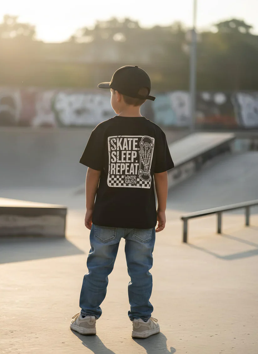 Winter and Raven - Skate Sleep Repeat Tee - Image 3