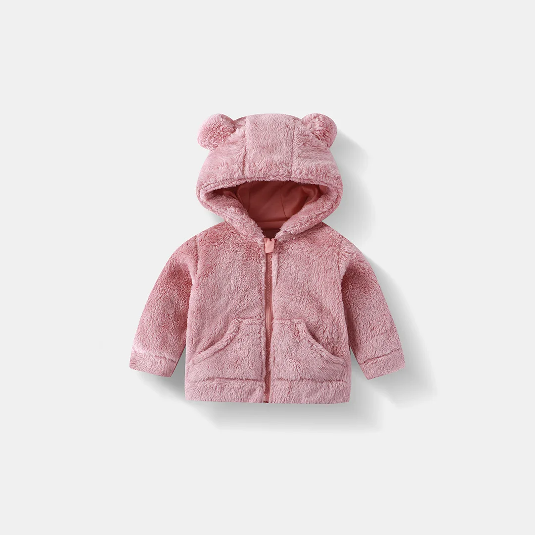 Fluffy Plush Teddy Jacket | Pink